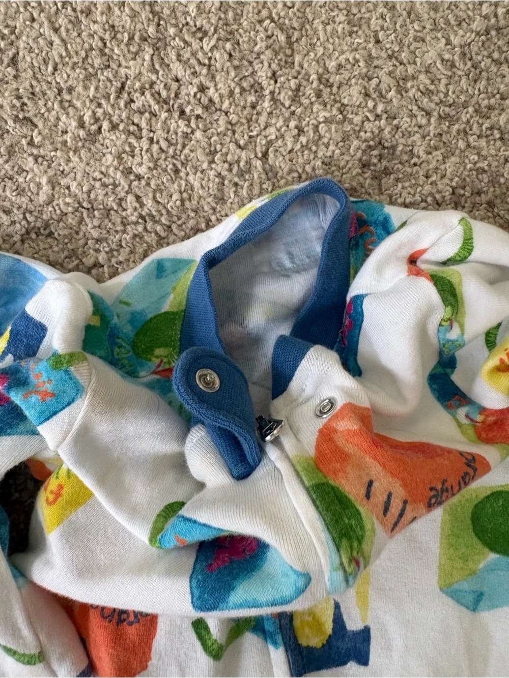 Burt’s Bees Baby Set Of 3 Pajamas 18 Months Zipper Boats Juice Box Baseball